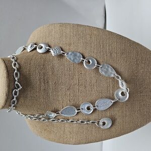 Chico's silver women long necklace